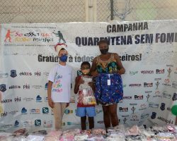 Distribuição de cestas básicas e material de higiene pessoal